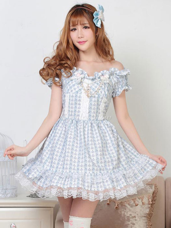 sky blue one piece dress