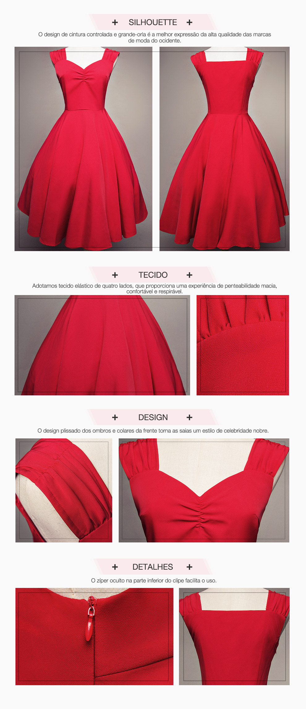 vestido vermelho retro