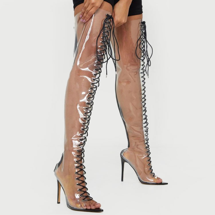 over the knee pvc boots