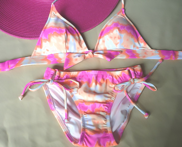 Multi Color Tie Dye Spandex Women's Bikini Swimsuit - Milanoo.com