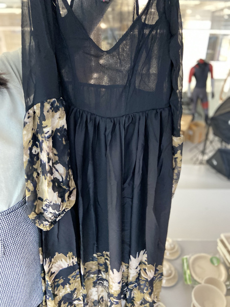 Black Boho Dress Long Sleeve Rayon Maxi Dress - Milanoo.com