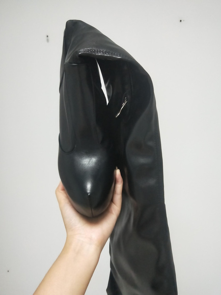 Black Sexy Boots Women Platform Stiletto Heel Thigh High Boots Plus ...