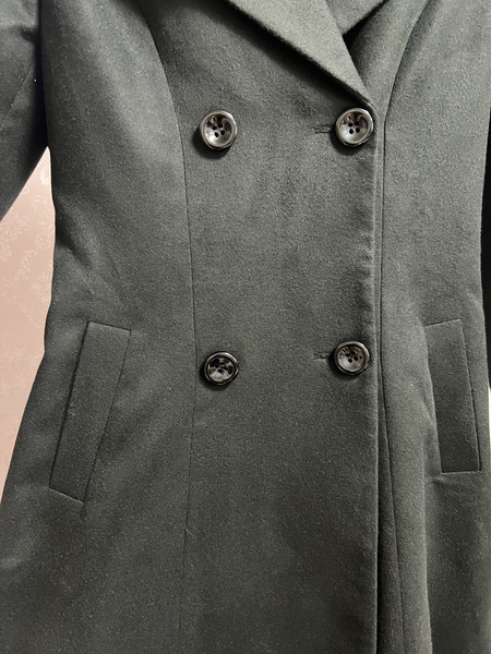 Coat For Woman Turndown Collar Buttons Retro Grey Wrap Coat - Milanoo.com